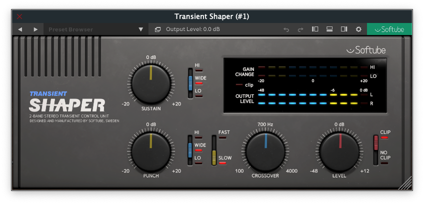 Softube Transient Shaper